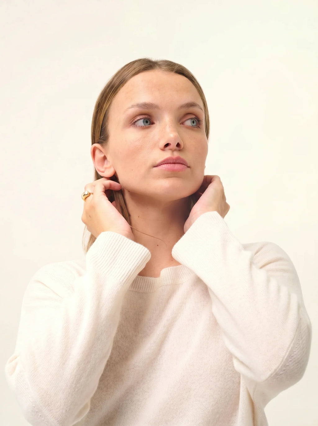 REBECCA Sweater Batwing Ivory