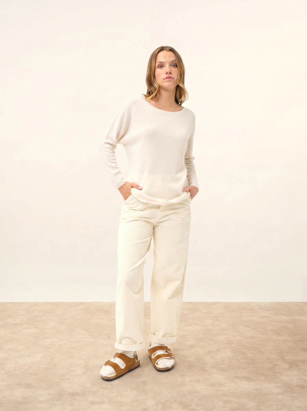 REBECCA Sweater Batwing Ivory