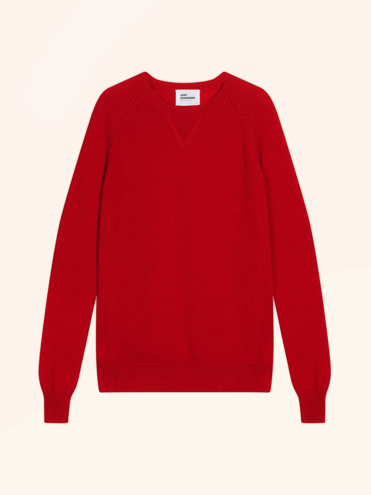 HELEN Pull Col Rond Rouge
