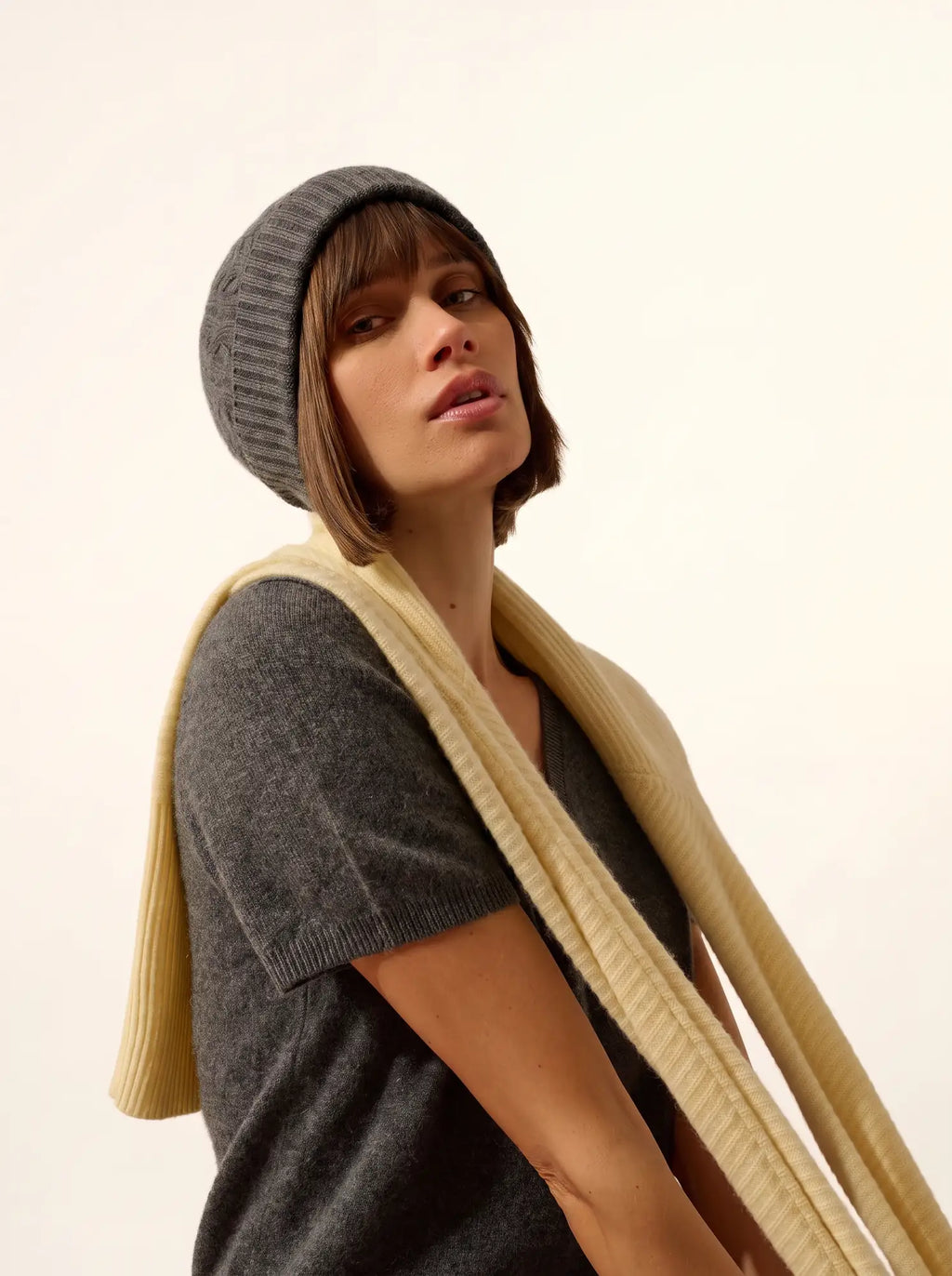 CLEO Bonnet 4 Fils Anthracite Chiné