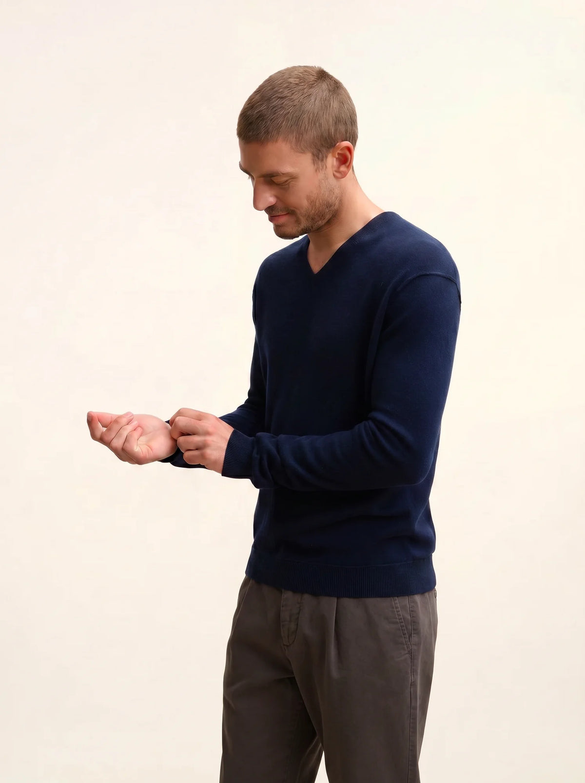 TOM Pull Col V Bleu Marine