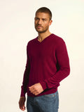 TOM Pull Col V Bordeaux