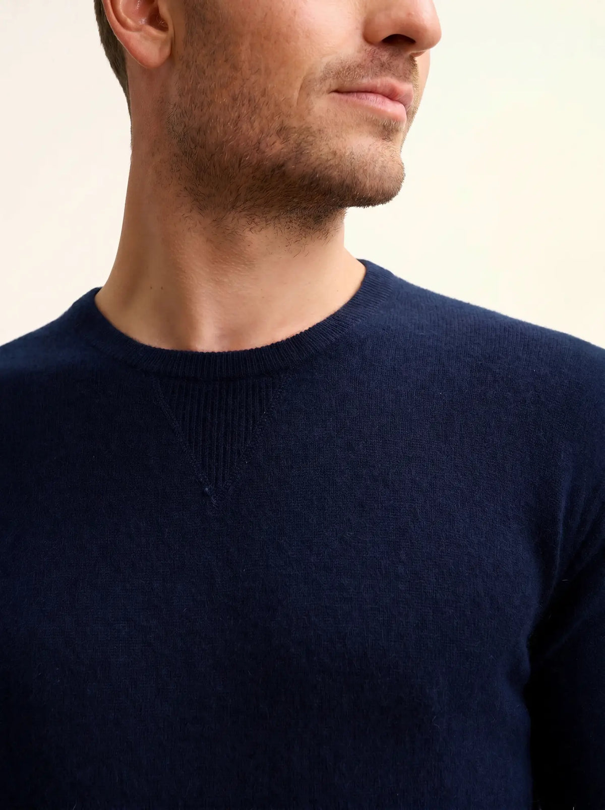 NOE Pull Col Rond Bleu Marine