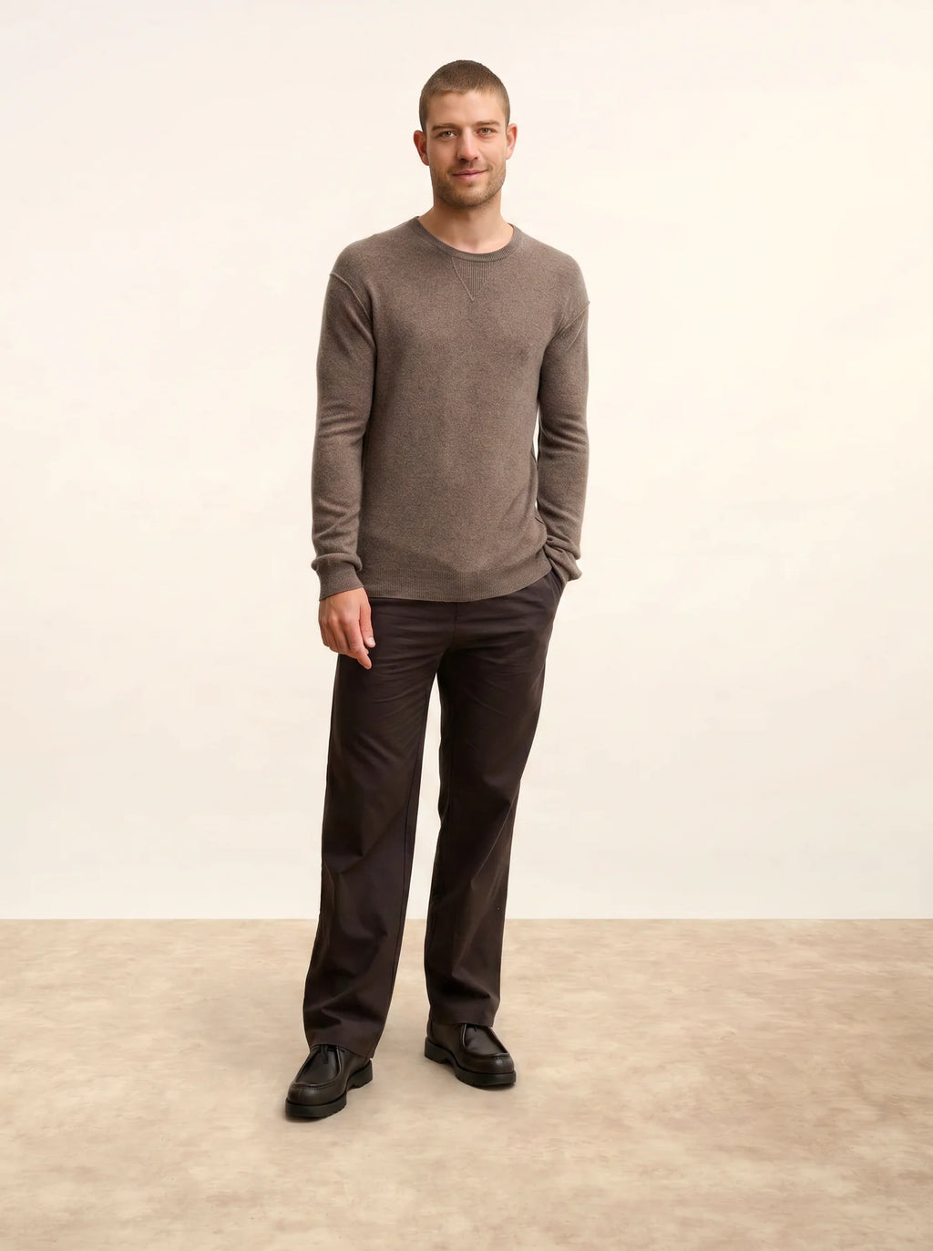 NOE Sweater Crew Neck Heather Taupe