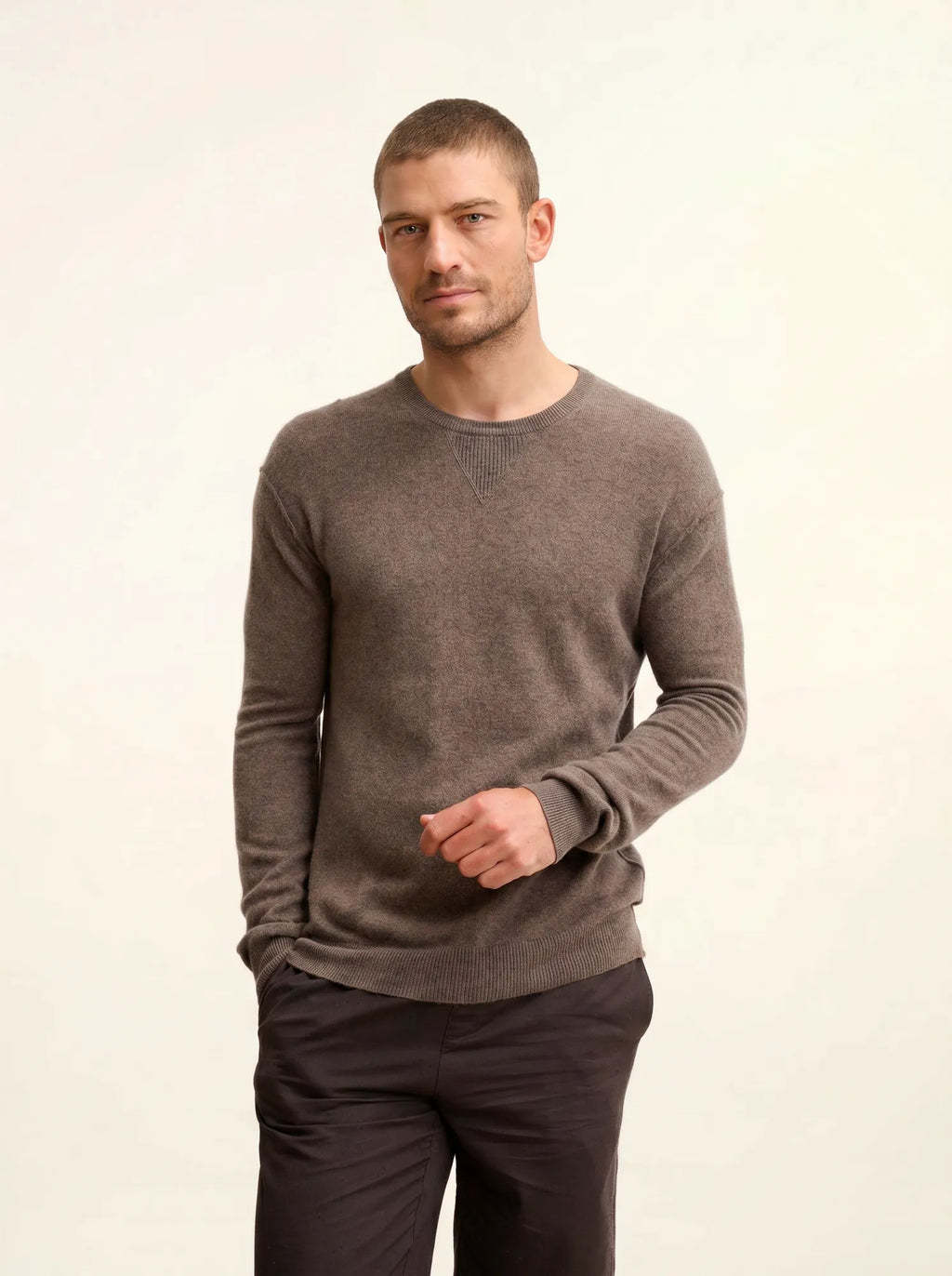 NOE Sweater Crew Neck Heather Taupe