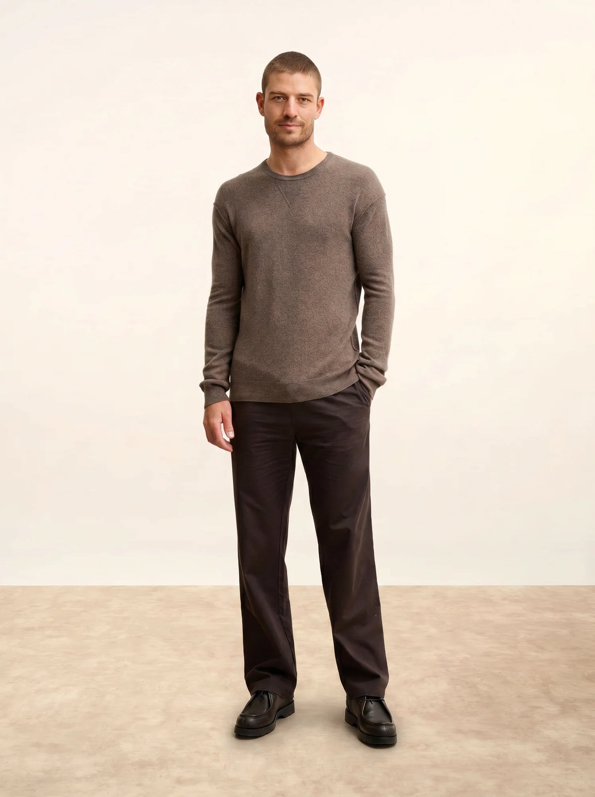NOE Sweater Crew Neck Heather Taupe