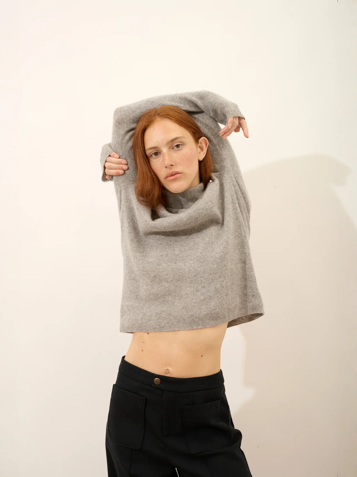 LANAIS Pull Col Roulé Nuage Chiné