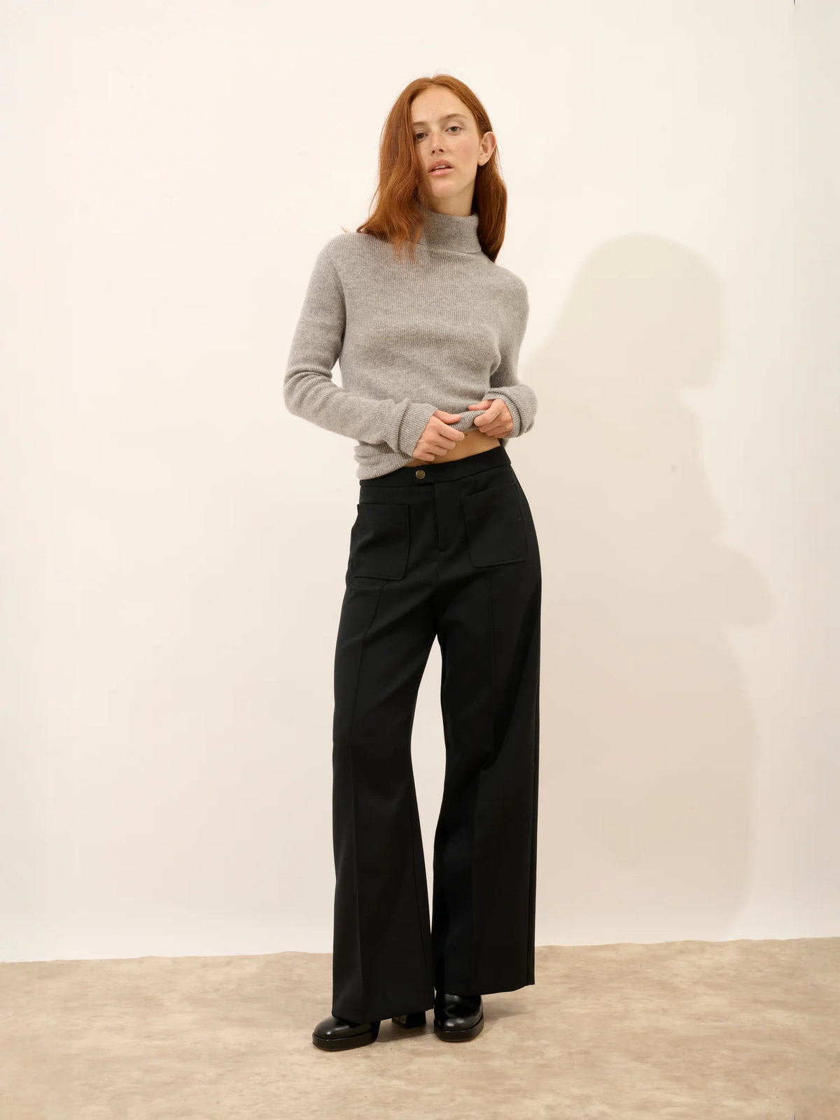 LANAIS Pull Col Roulé Nuage Chiné