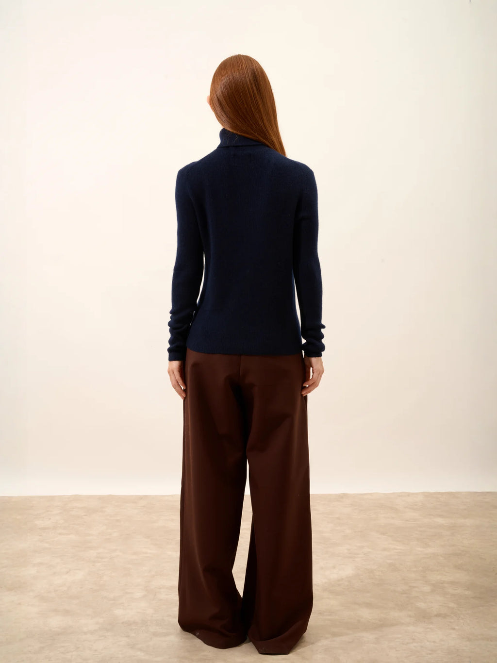 LANAIS Pull Col Roulé Bleu Marine