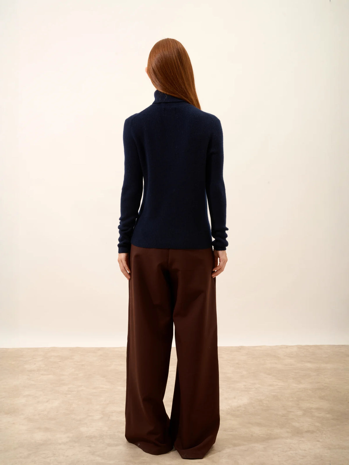 LANAIS Pull Col Roulé Bleu Marine