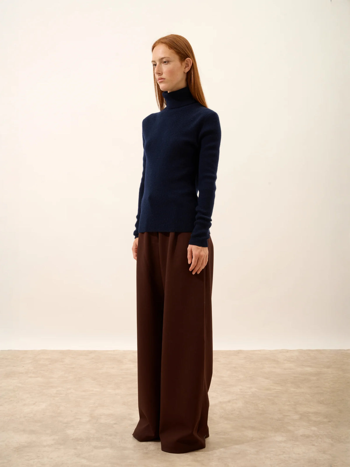 LANAIS Pull Col Roulé Bleu Marine