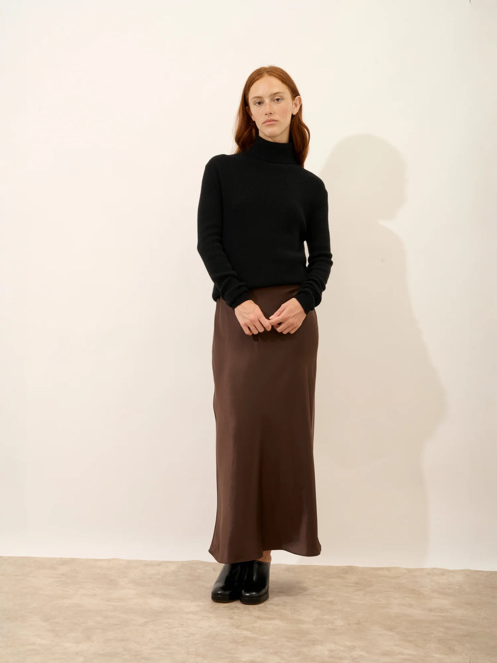 LANAIS Pull Col Roulé Noir