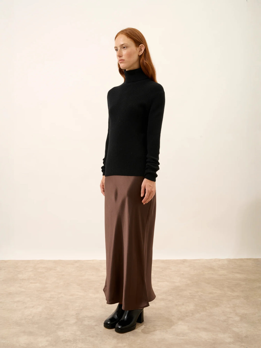 LANAIS Pull Col Roulé Noir