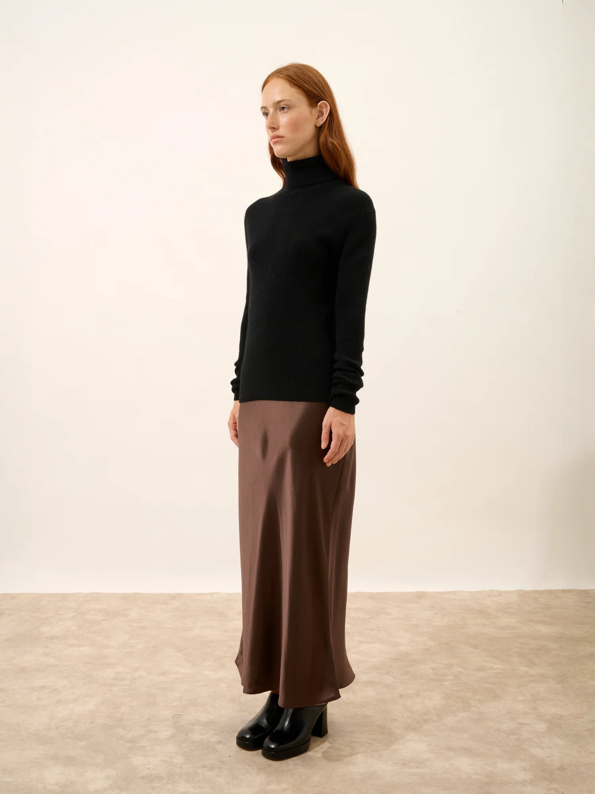 LANAIS Pull Col Roulé Noir