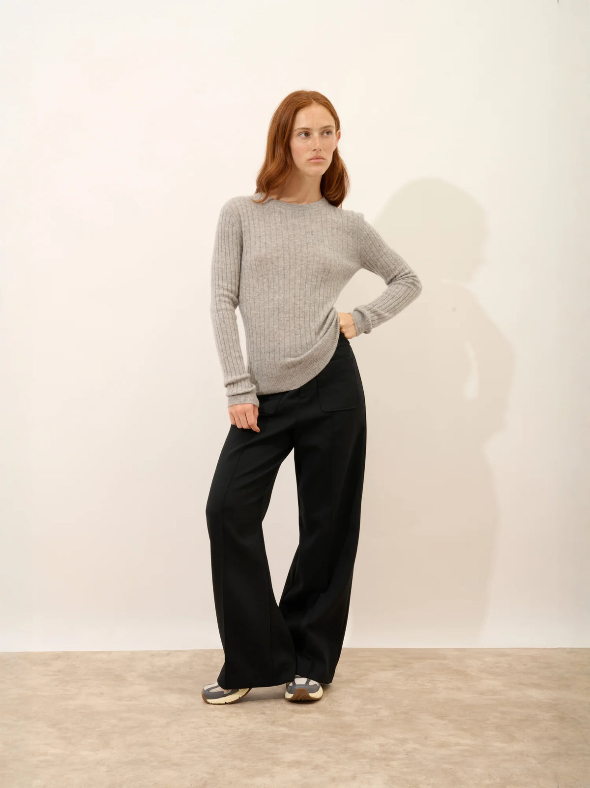 AVANA Pull Col Rond Nuage Chiné