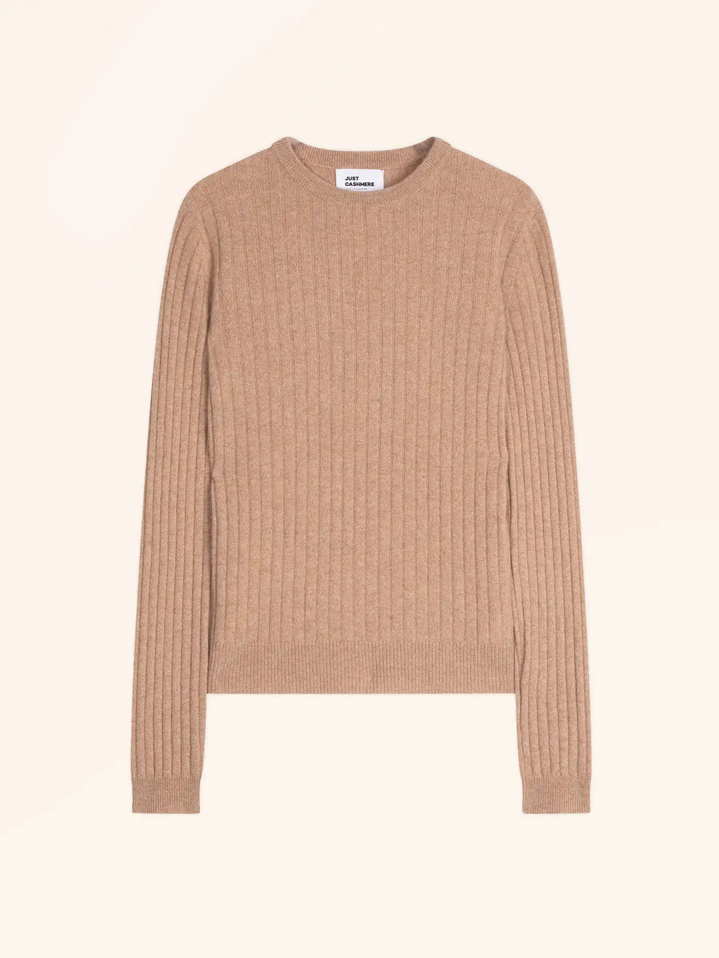 AVANA Pull Col Rond Camel Chiné