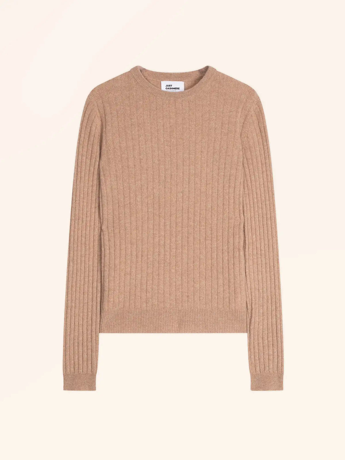 AVANA Pull Col Rond Camel Chiné