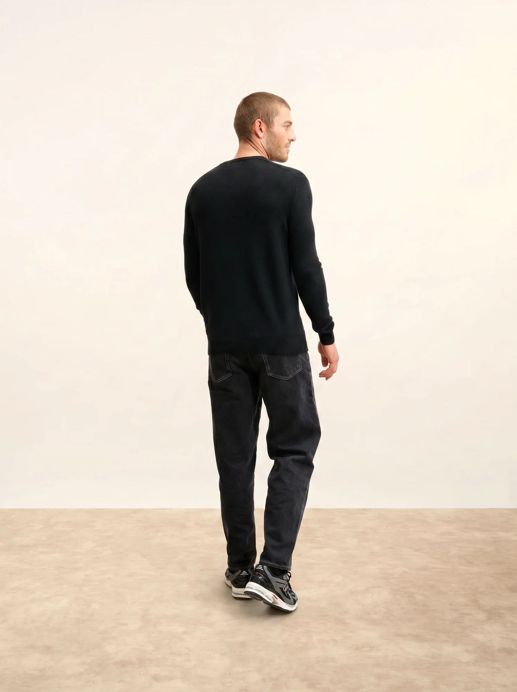 NATHAN Pull Col V 4 Fils Noir