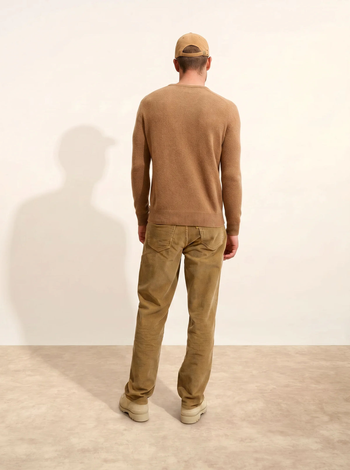 GABIN Pull Col Rond 4 Fils Noisette