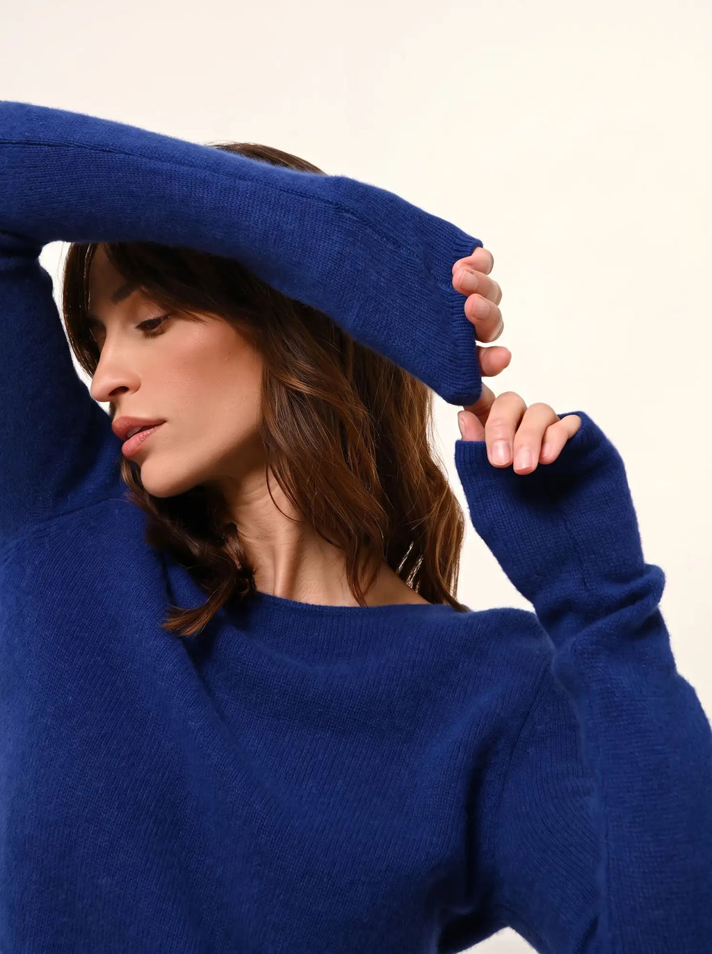 JOYCE Sweater Crew Neck 4 Ply Ultramarine