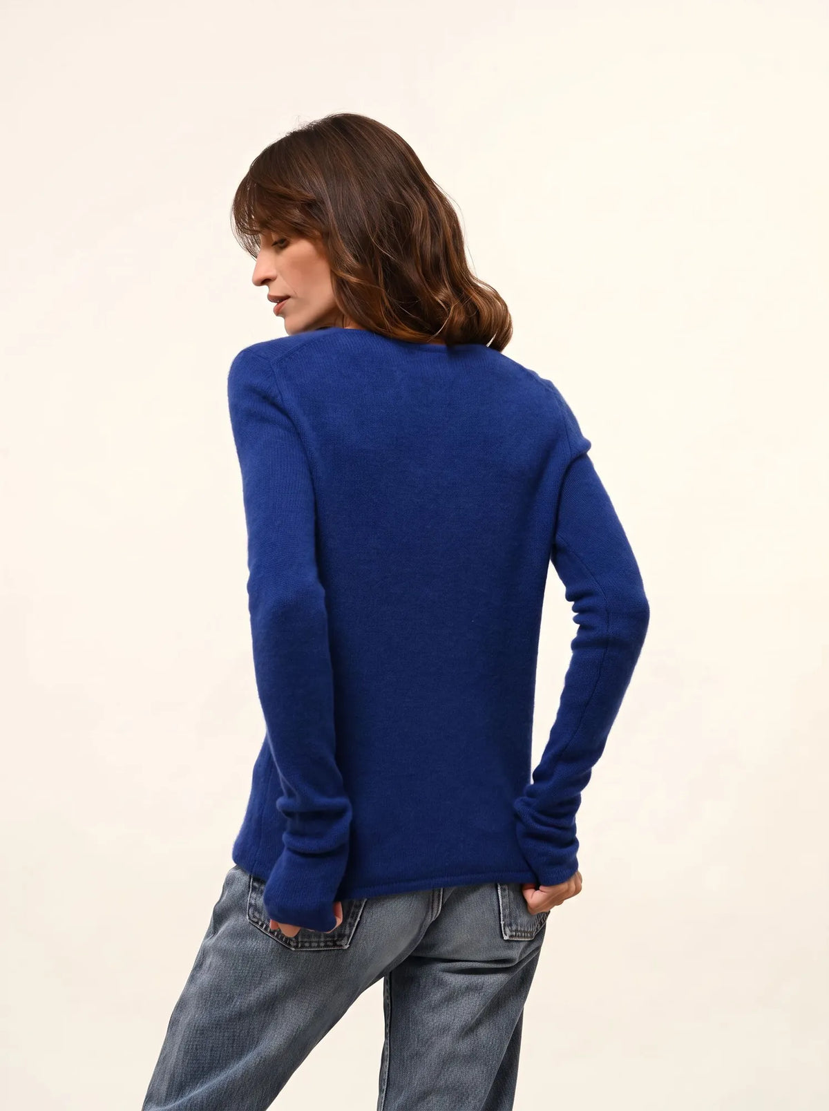 JOYCE Pull Col Rond 4 Fils Outremer