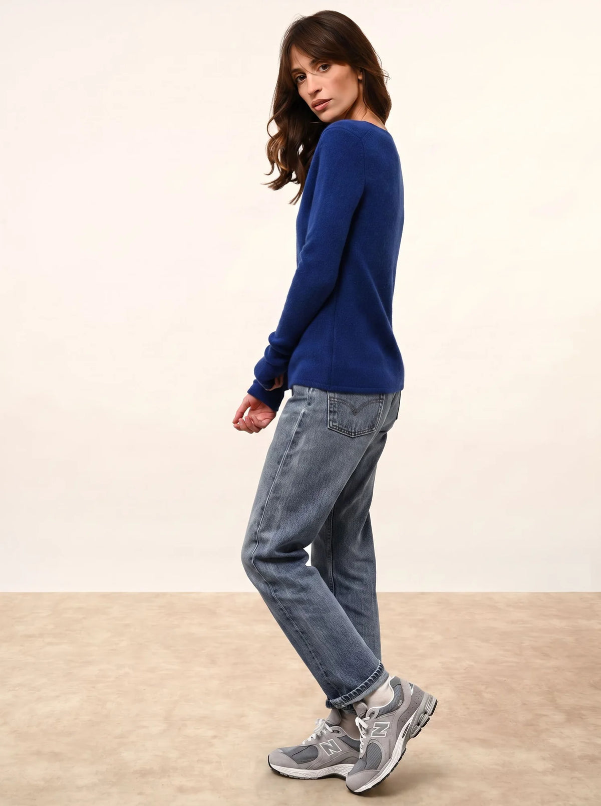 JOYCE Pull Col Rond 4 Fils Outremer