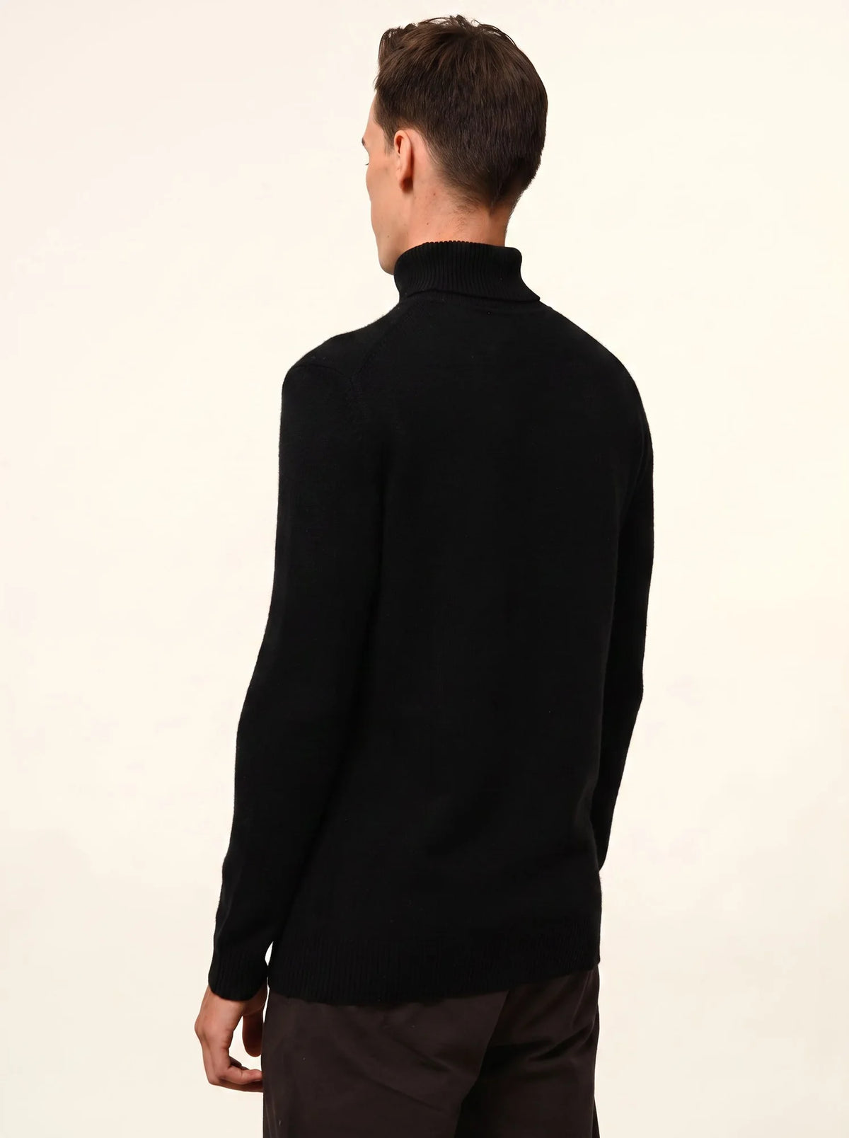 SACHA Pull Col Roulé 4 Fils Noir