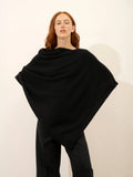 SALLY Poncho 4-fädig Schwarz