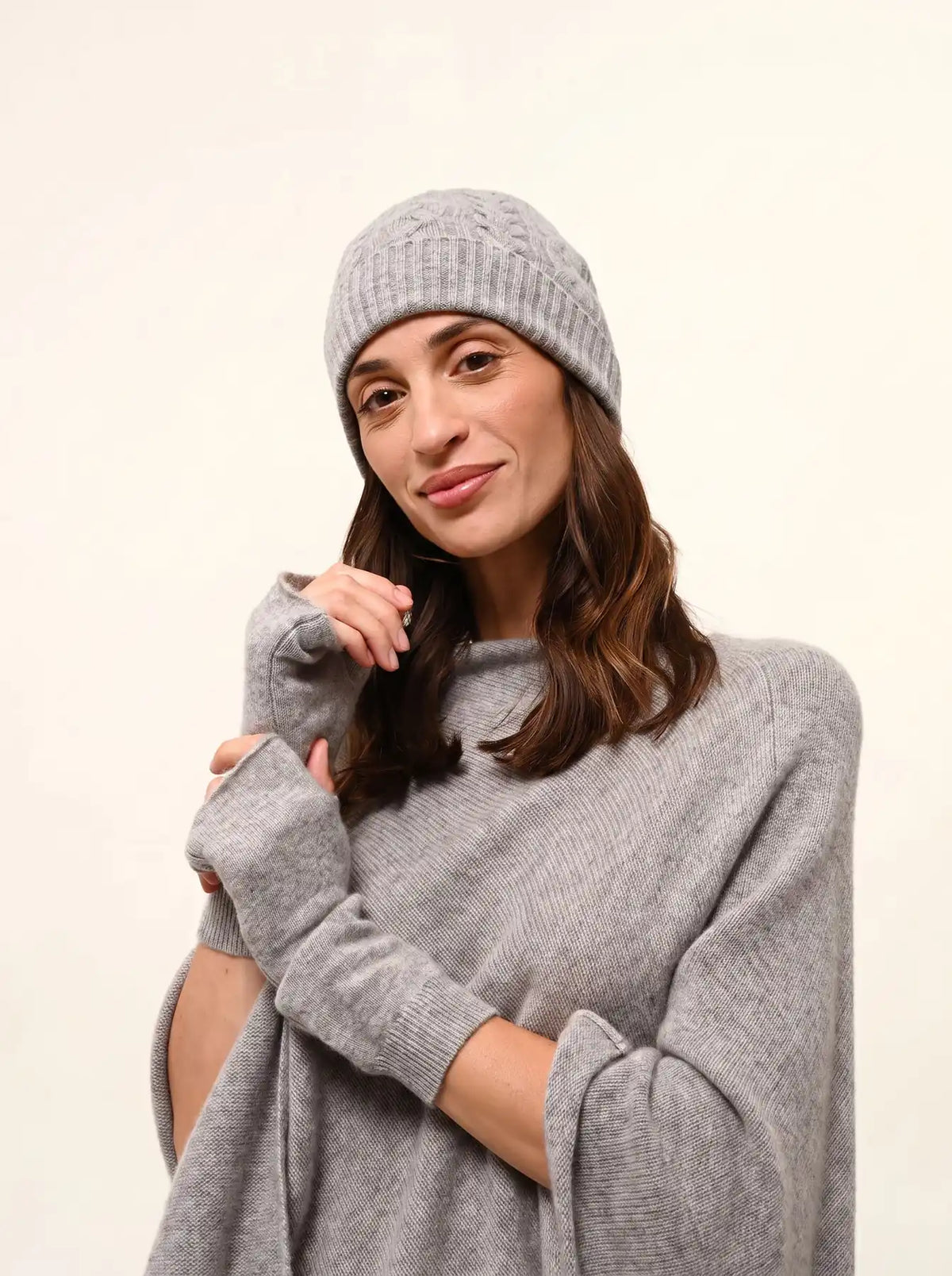 SALLY Poncho 4 Fils Nuage Chiné
