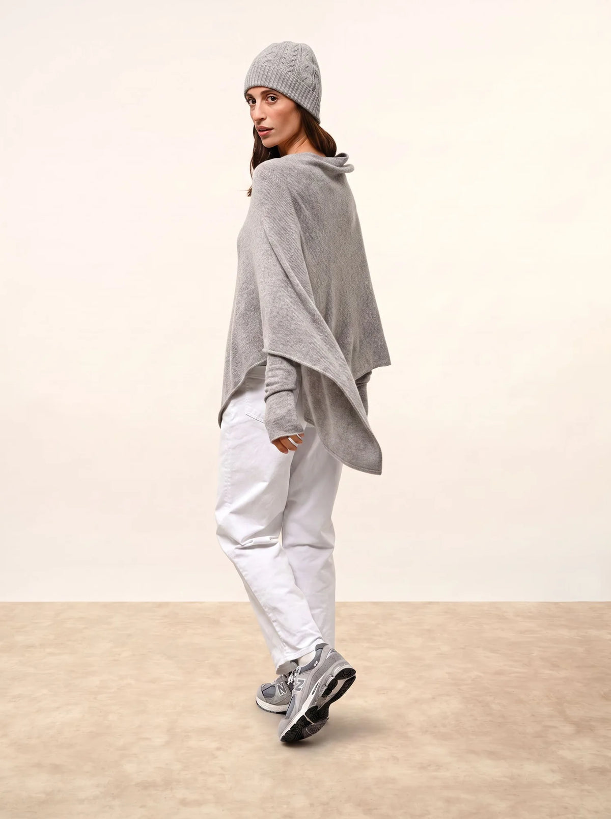 SALLY Poncho 4 Fils Nuage Chiné