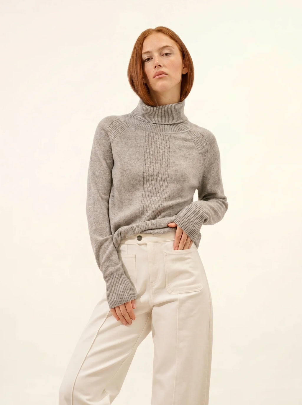 LILLY Sweater Turtleneck Heather Cloud
