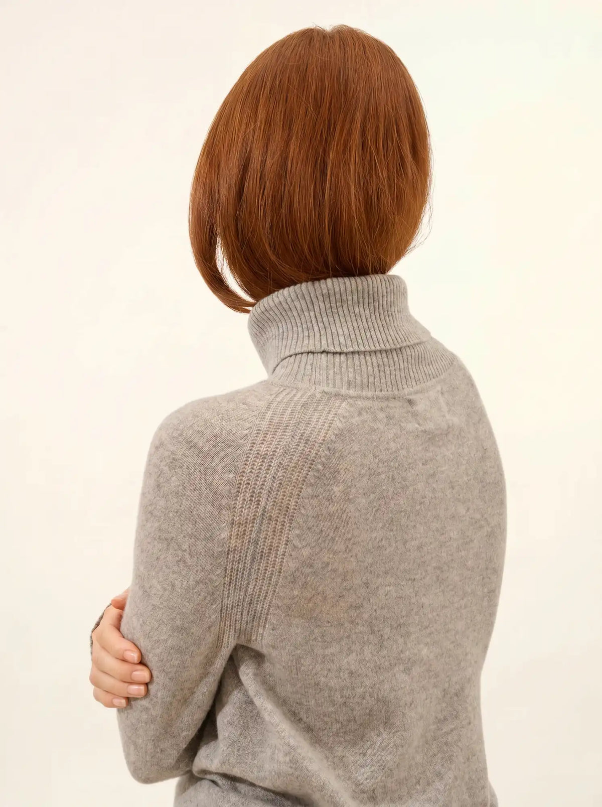 LILLY Pull Col Roulé Nuage Chiné