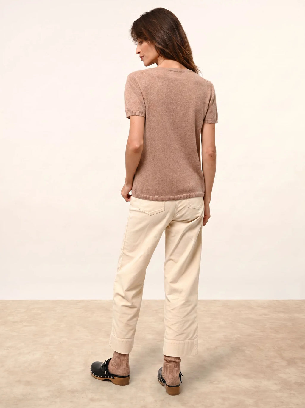 GLAMIS T-Shirt V-Neck Heather Camel