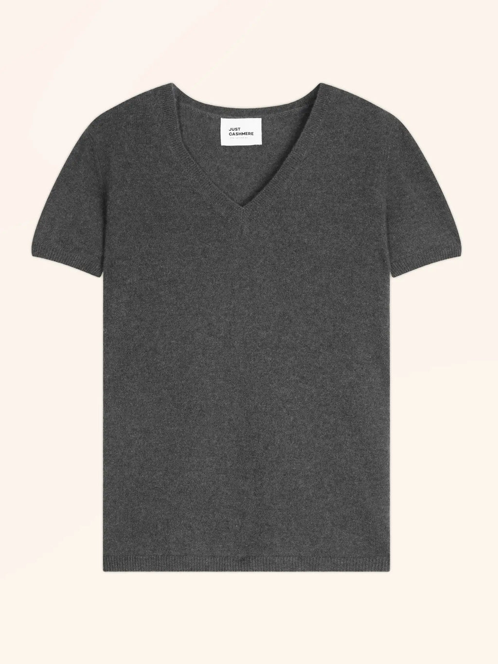 GLAMIS T-Shirt Col V Anthracite Chiné