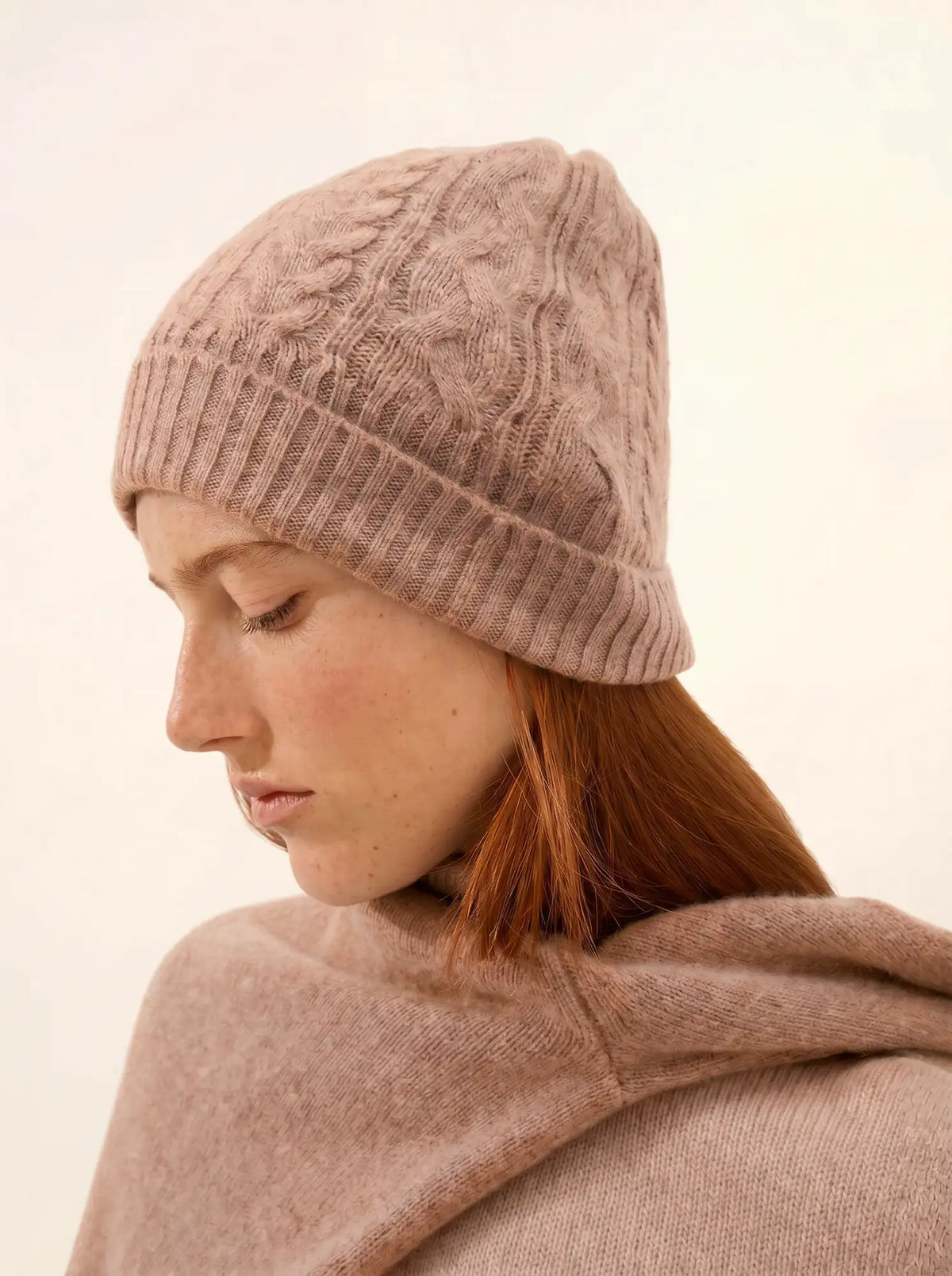 CLEO bonnet 4 fils camel chiné