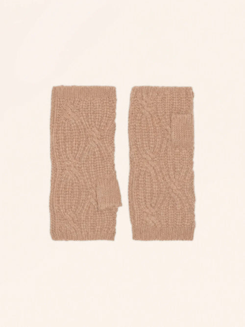 BALE Fingerlose Handschuhe 6-fädig Camel meliert