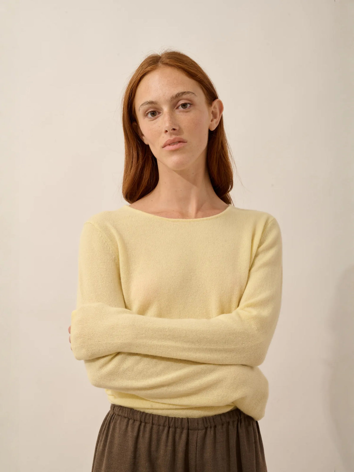 VIVIAN Pull Col Rond Limonade
