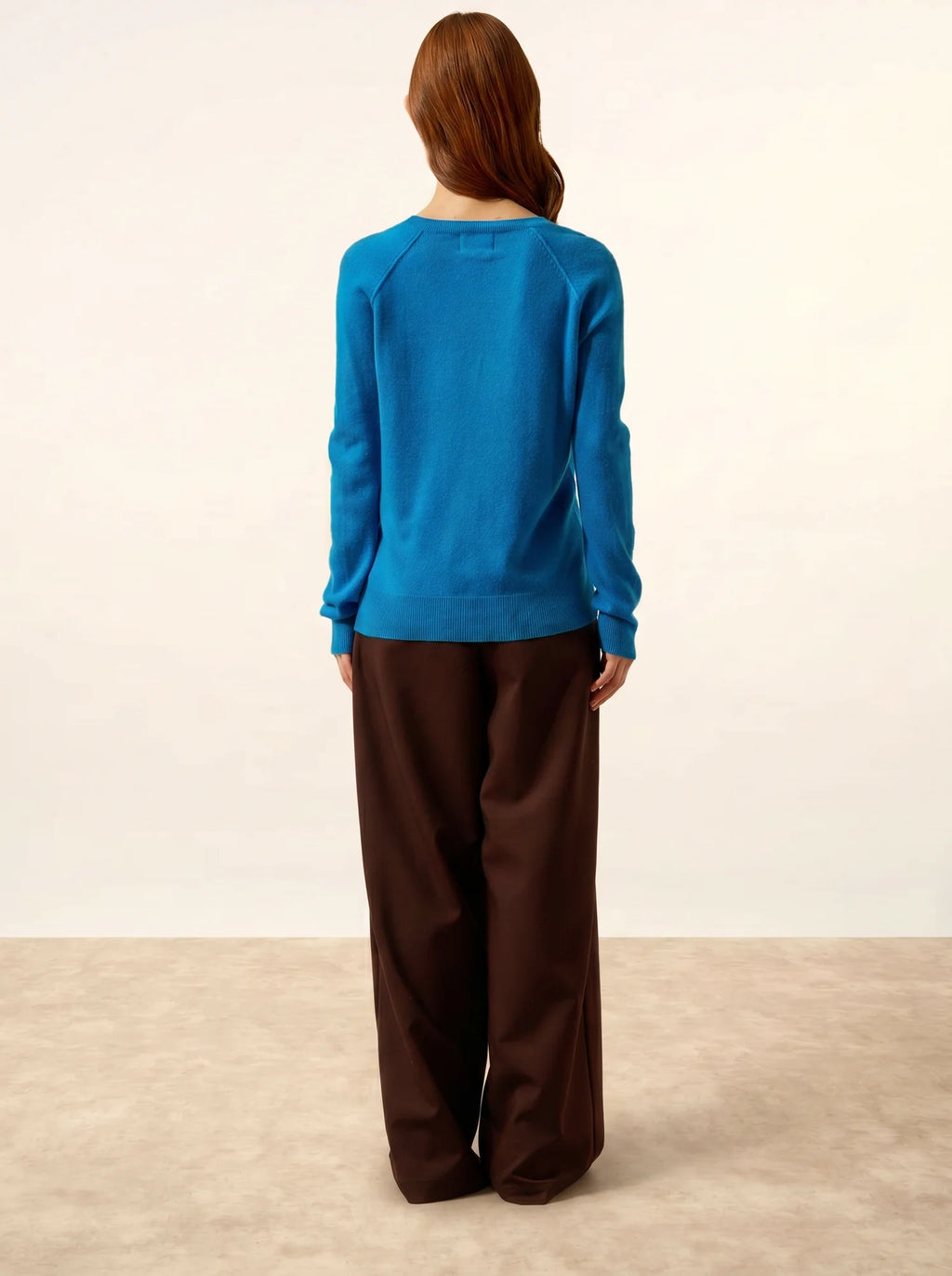 PHOEBE Pullover V-Ausschnitt Azurblau