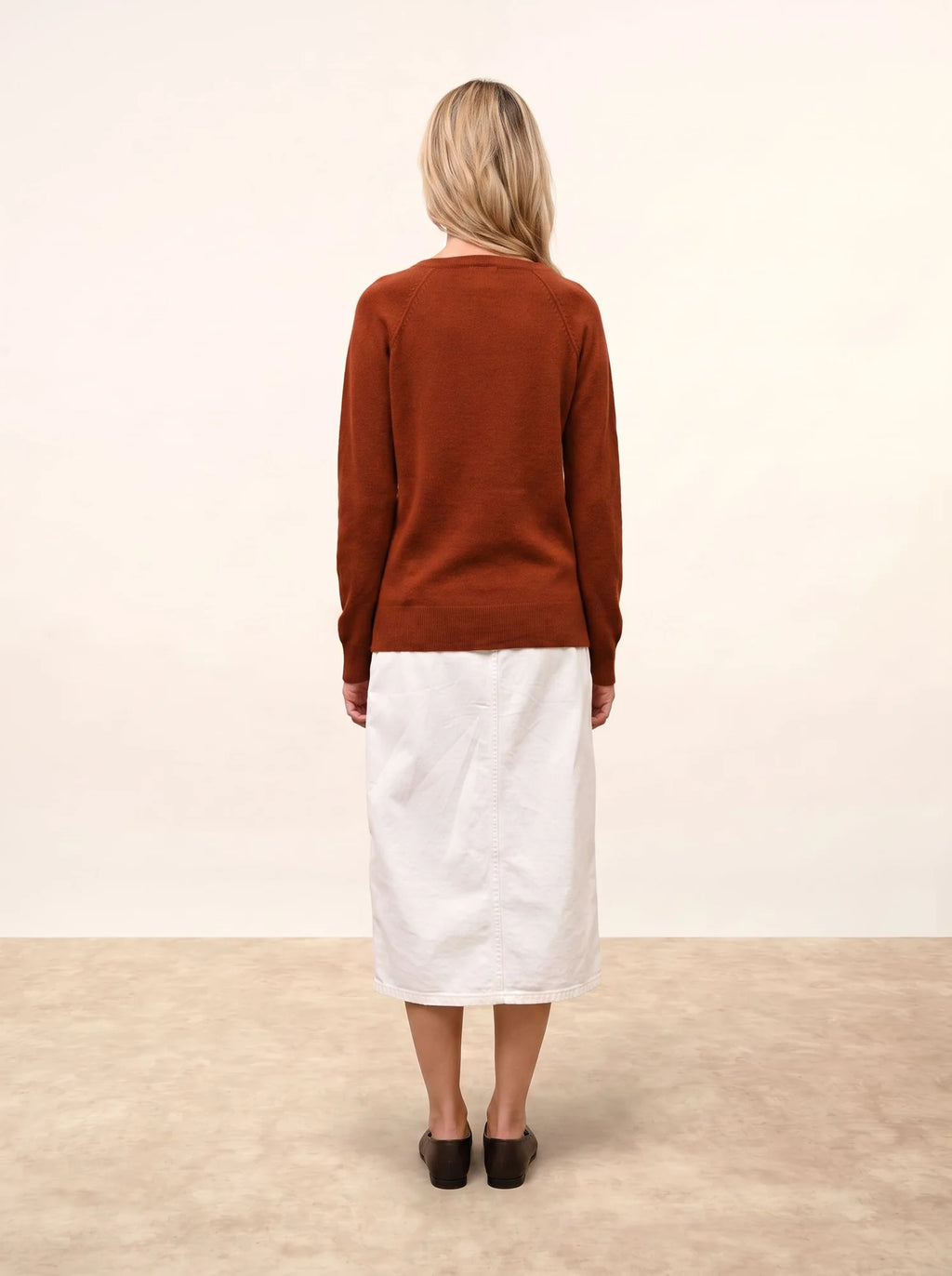 PHOEBE Pullover V-Ausschnitt Eichhörnchenbraun