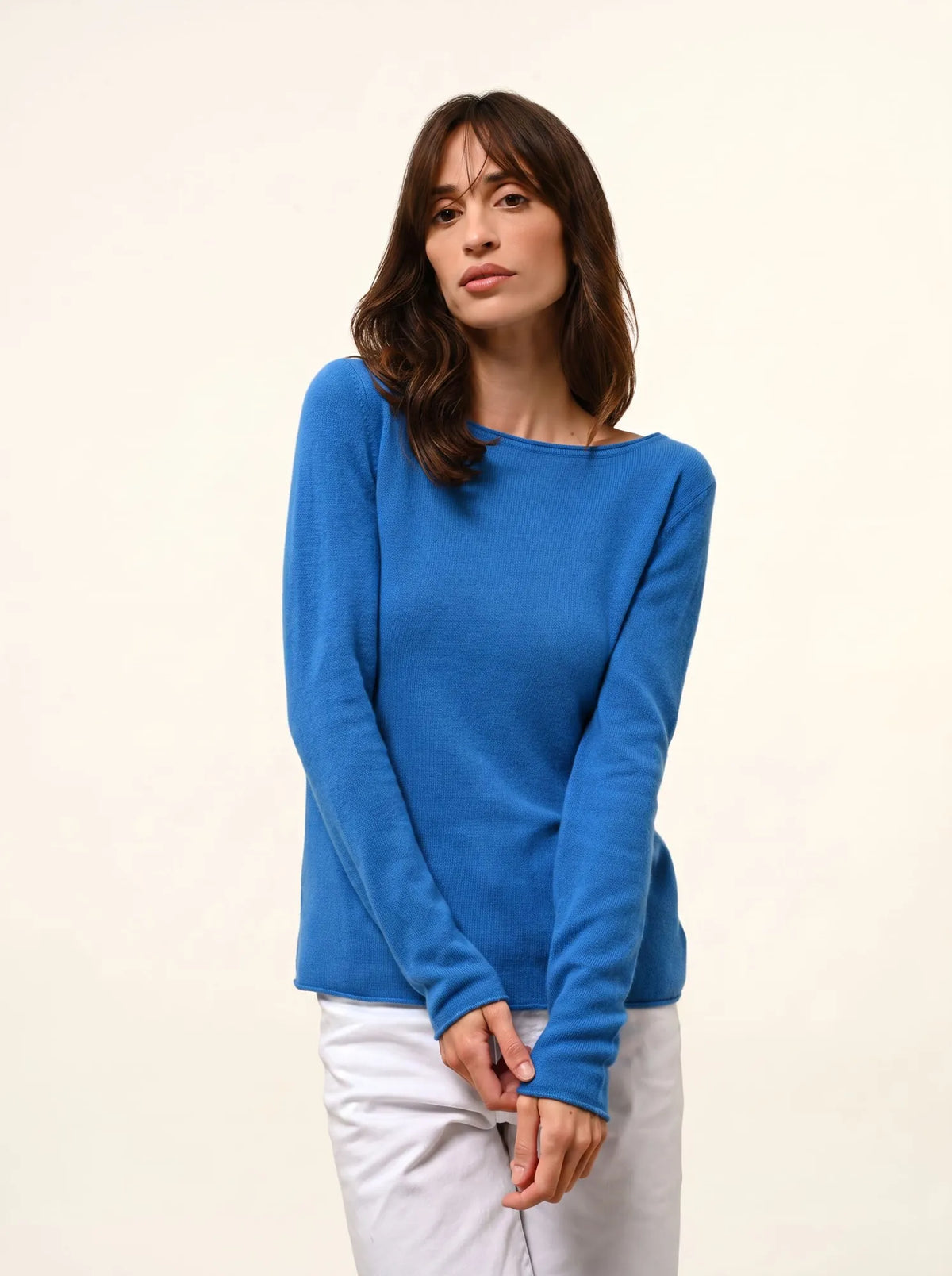 GRACE Pull Col Bateau Azur