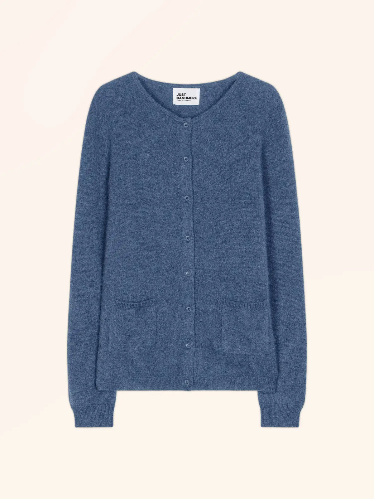 KATHARINE Cardigan Col Rond Bleu Denim