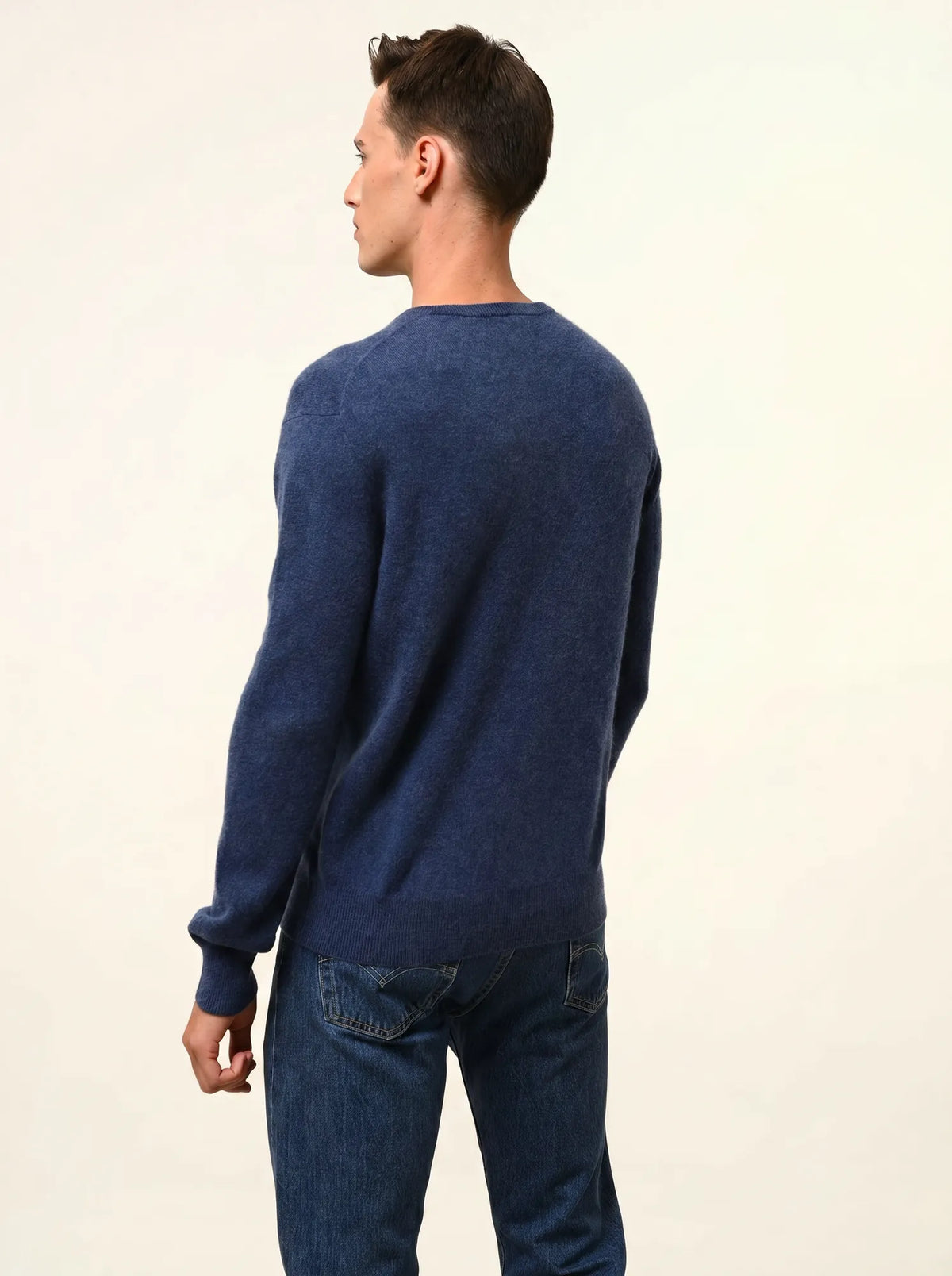 HOWARD Pull Col Rond Océan Chiné