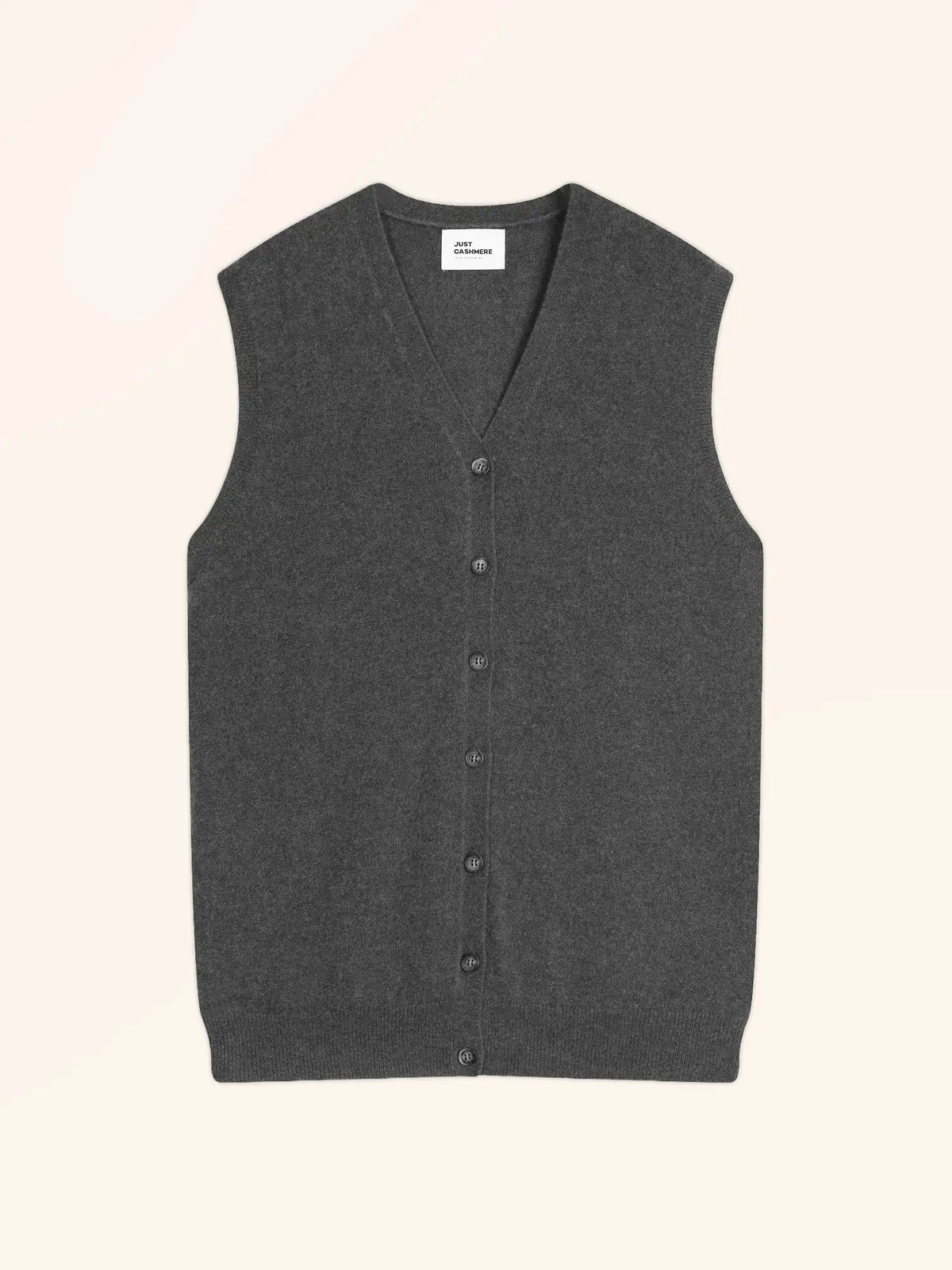 LANA Cardigan Col V sans Manches Anthracite Chiné
