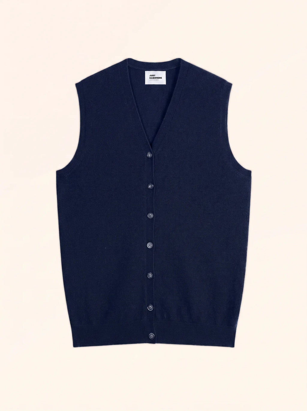 LANA Cardigan Col V sans Manches Bleu Marine