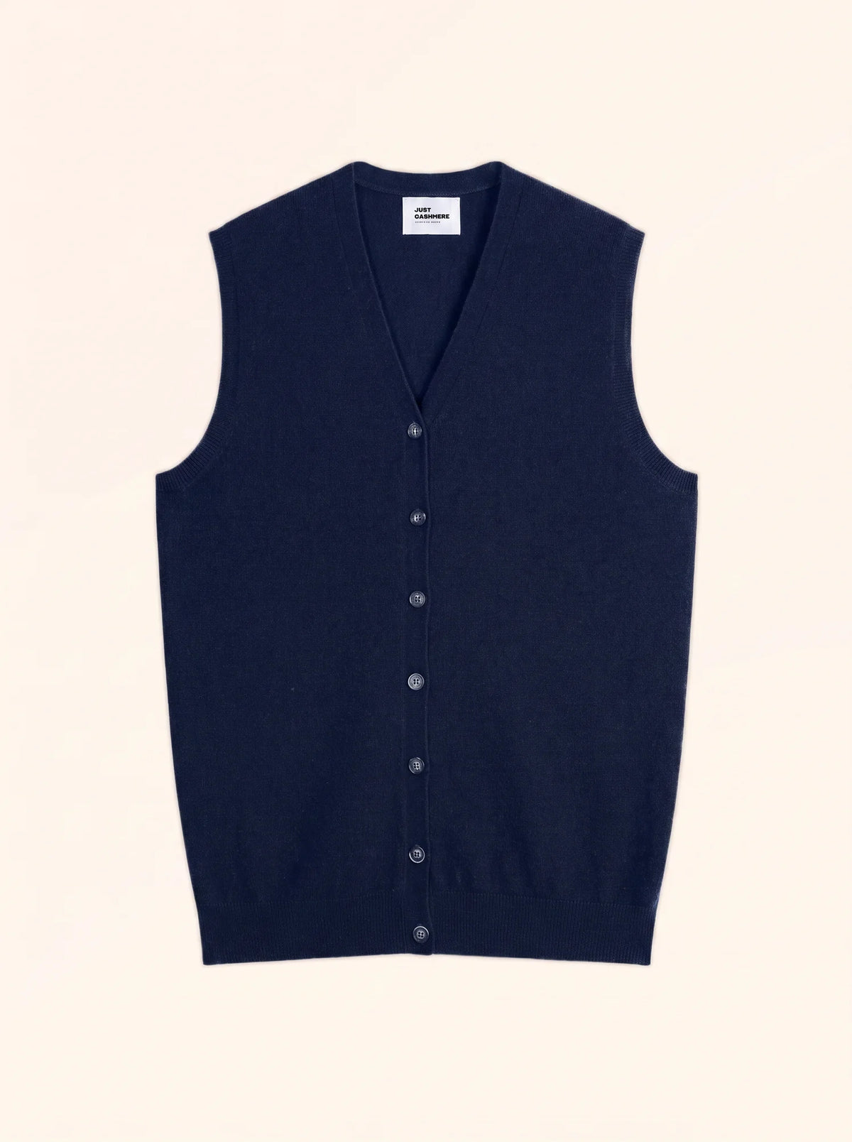 LANA Cardigan Col V sans Manches Bleu Marine