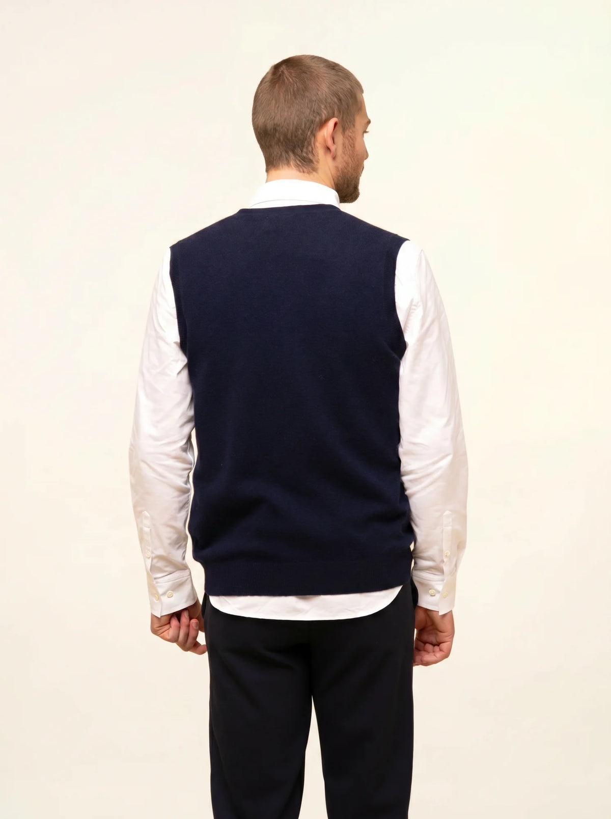 LANA Cardigan Col V sans Manches Bleu Marine