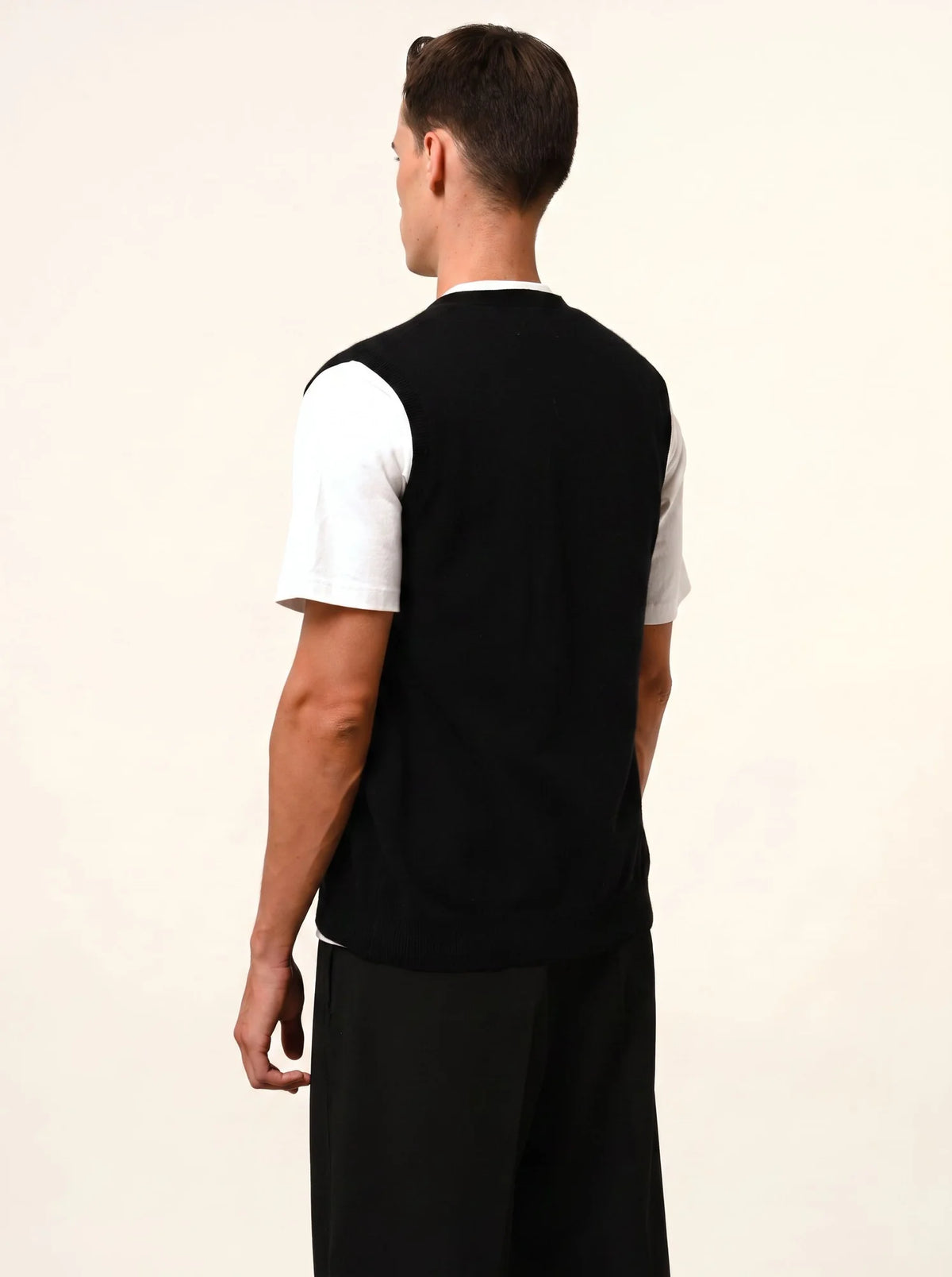 LANA Cardigan Col V sans Manches Noir