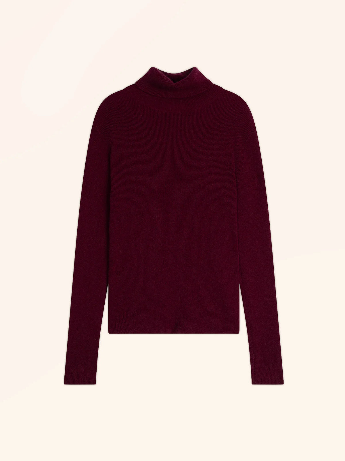 LANAIS Pull Col Roulé Bordeaux
