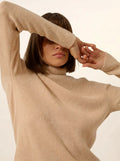 LANAIS Pullover Rollkragen Sand