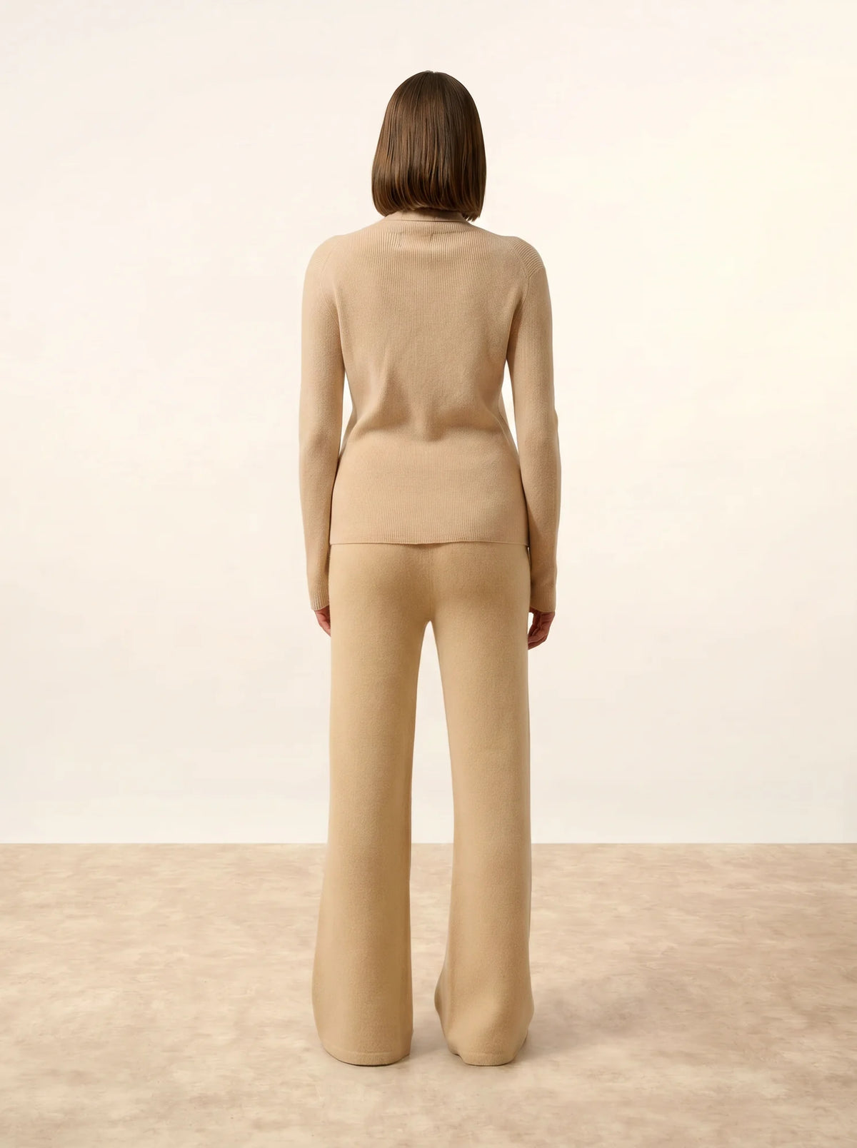 LANAIS Pullover Rollkragen Sand